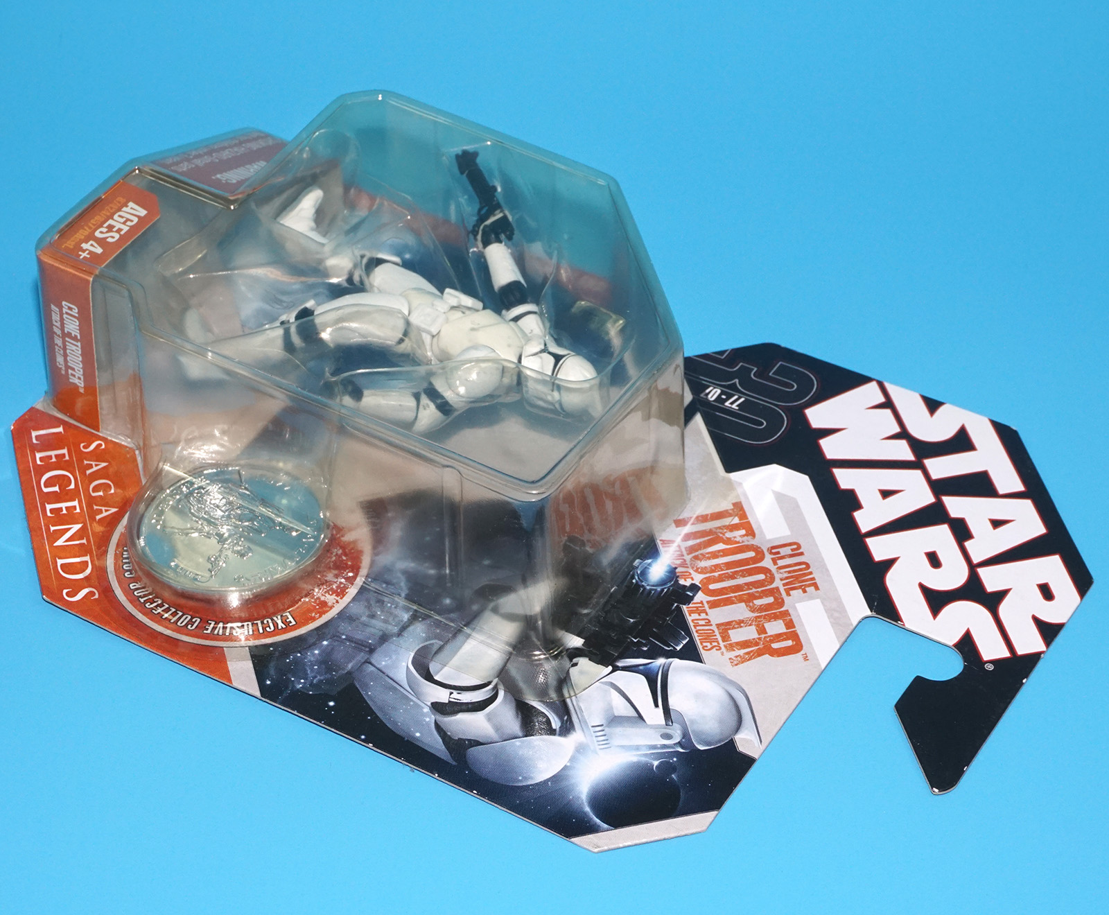 STAR WARS SAGA LEGENDS CLONE TROOPER ATTACK OF THE CLONES MOC MOSC 2007 HASBRO - Image 4