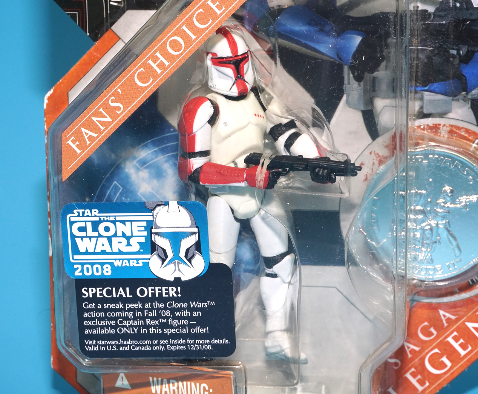 STAR WARS SAGA LEGENDS CLONE TROOPER OFFICER FAN'S CHOICE MOC MOSC 2007 HASBRO - Image 2