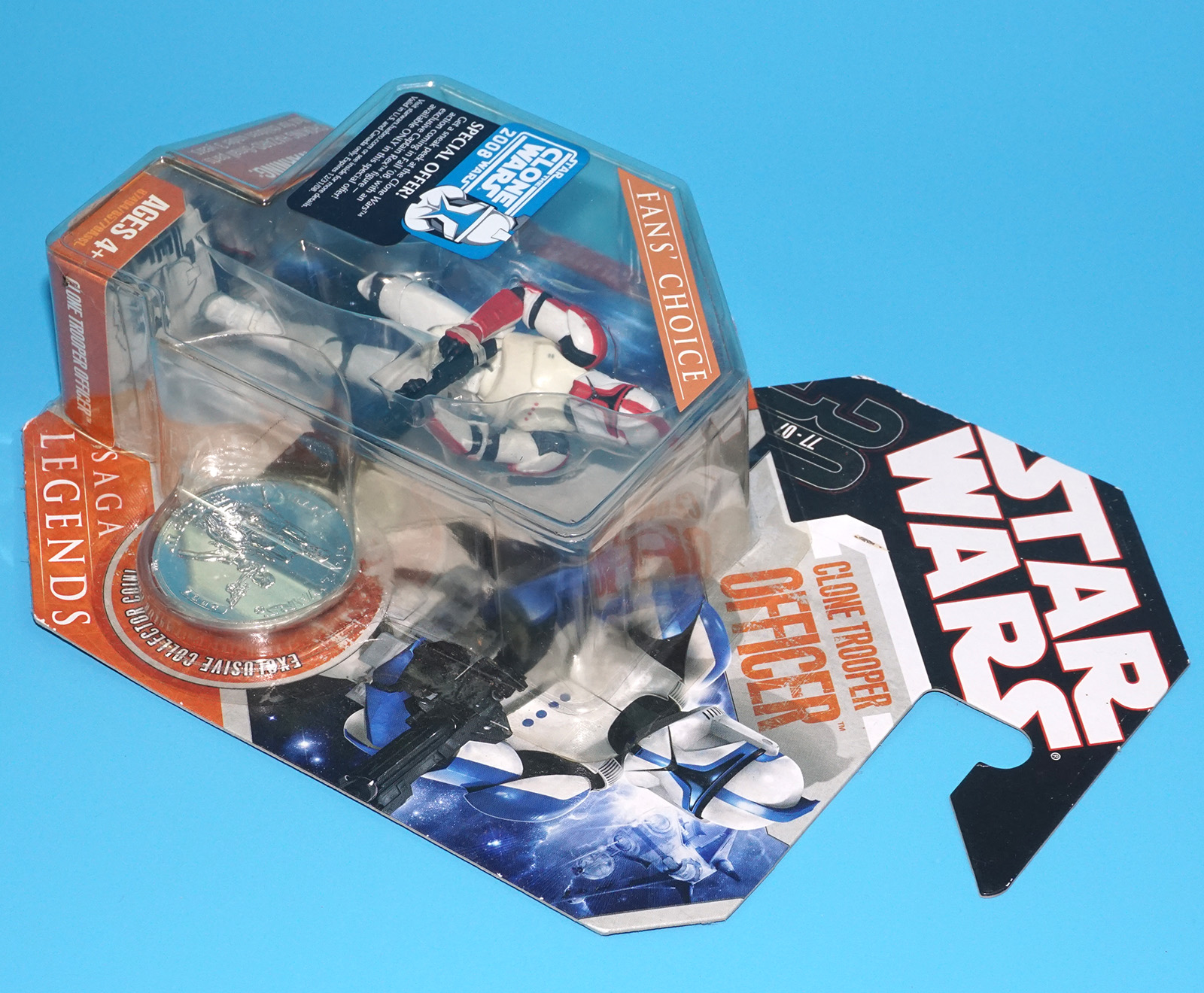 STAR WARS SAGA LEGENDS CLONE TROOPER OFFICER FAN'S CHOICE MOC MOSC 2007 HASBRO - Image 4