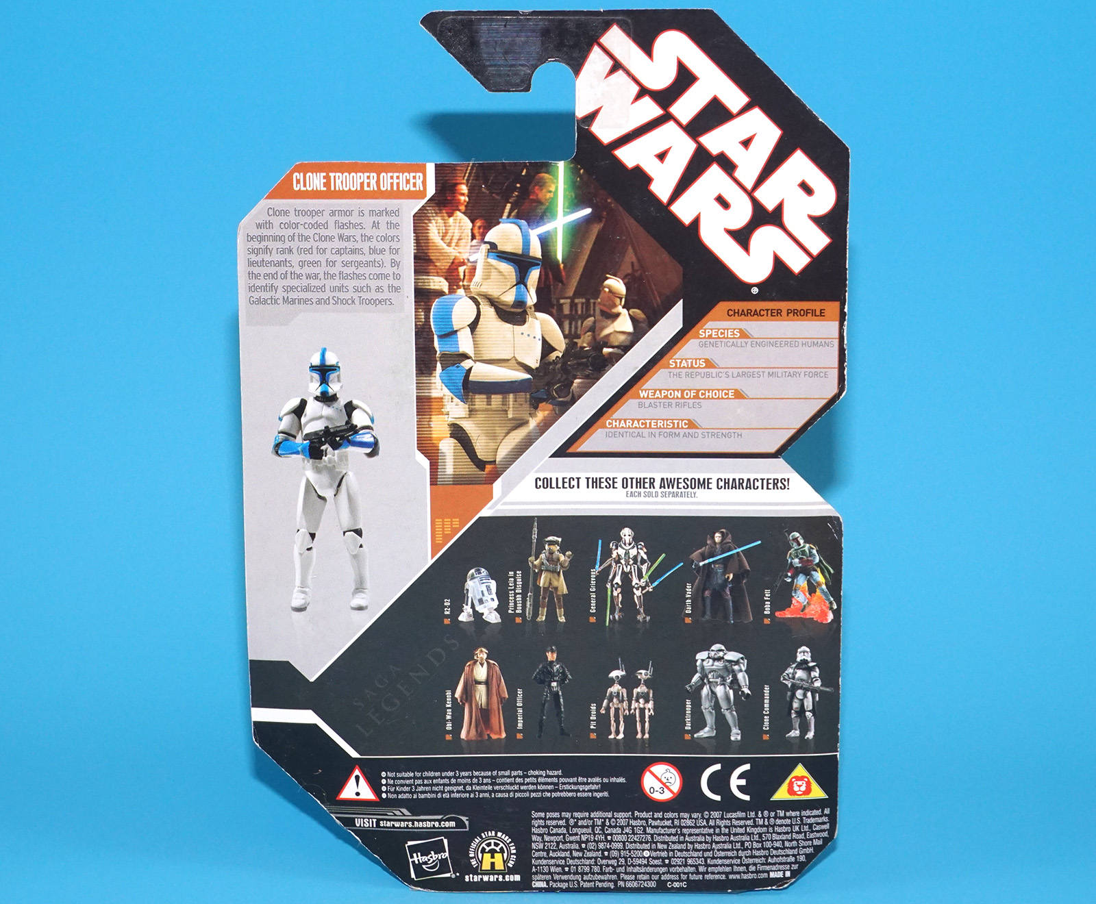 STAR WARS SAGA LEGENDS CLONE TROOPER OFFICER FAN'S CHOICE MOC MOSC 2007 HASBRO - Image 5