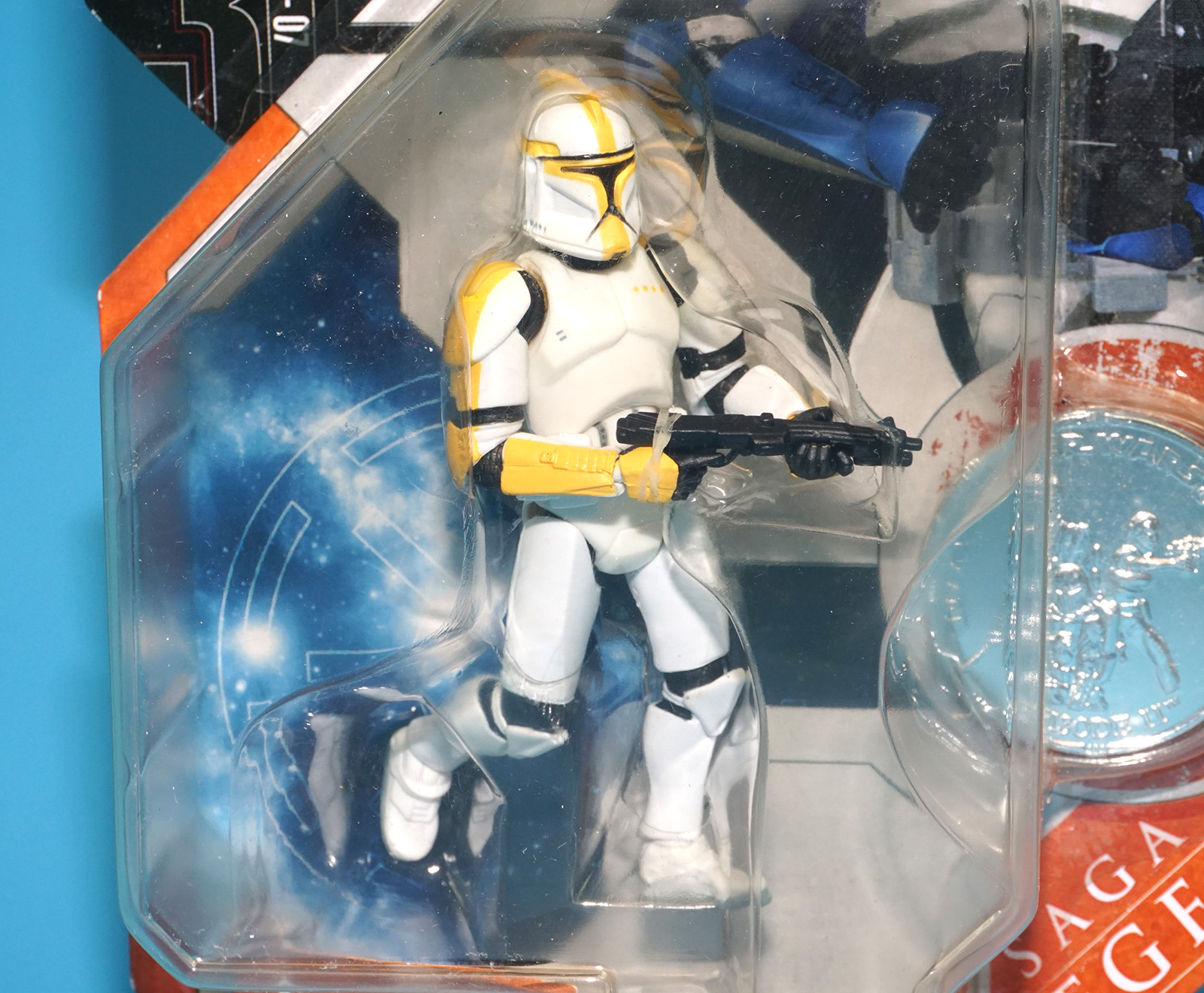 STAR WARS SAGA LEGENDS CLONE TROOPER OFFICER MOC MOSC 2007 HASBRO - Image 2