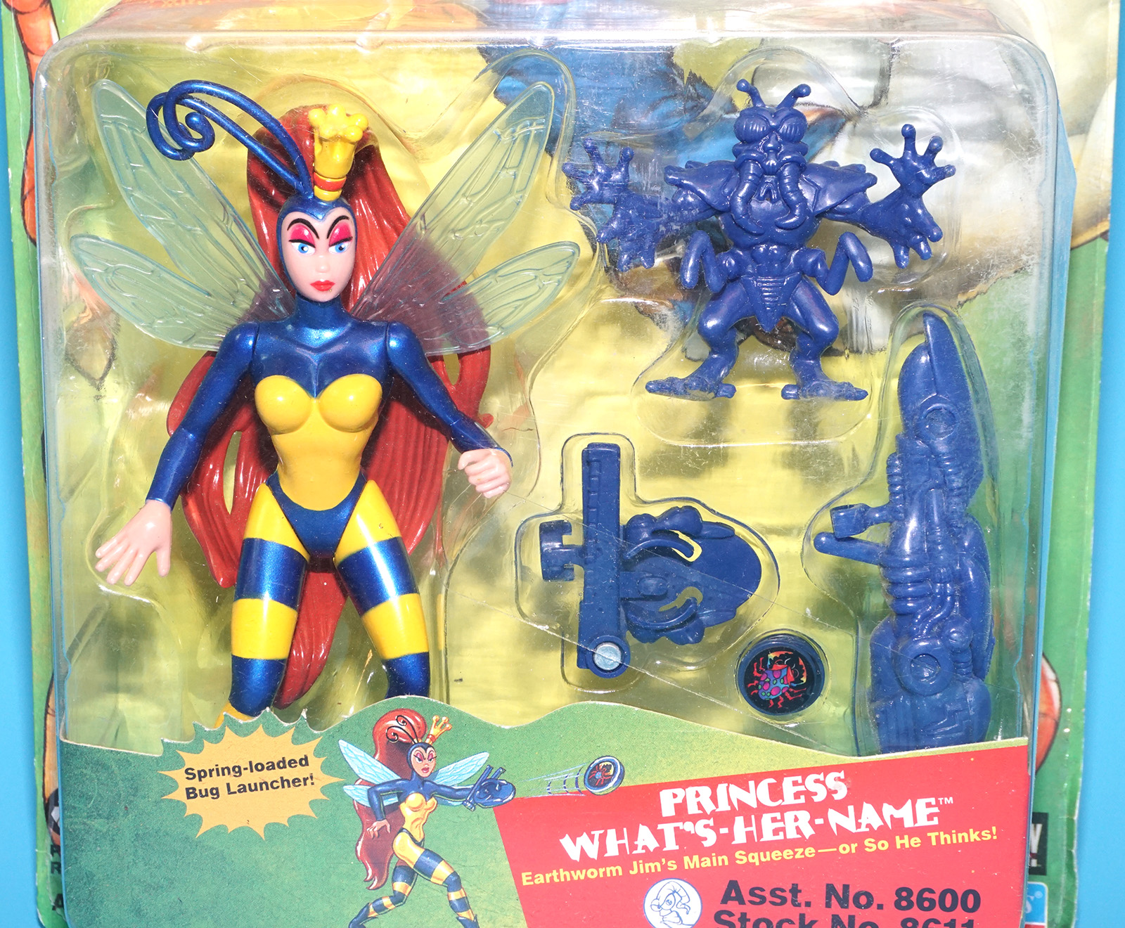 EARTHWORM JIM PRINCESS WHAT'S-HER-NAME MOC MOSC US CARD 1994 PLAYMATES - Image 2