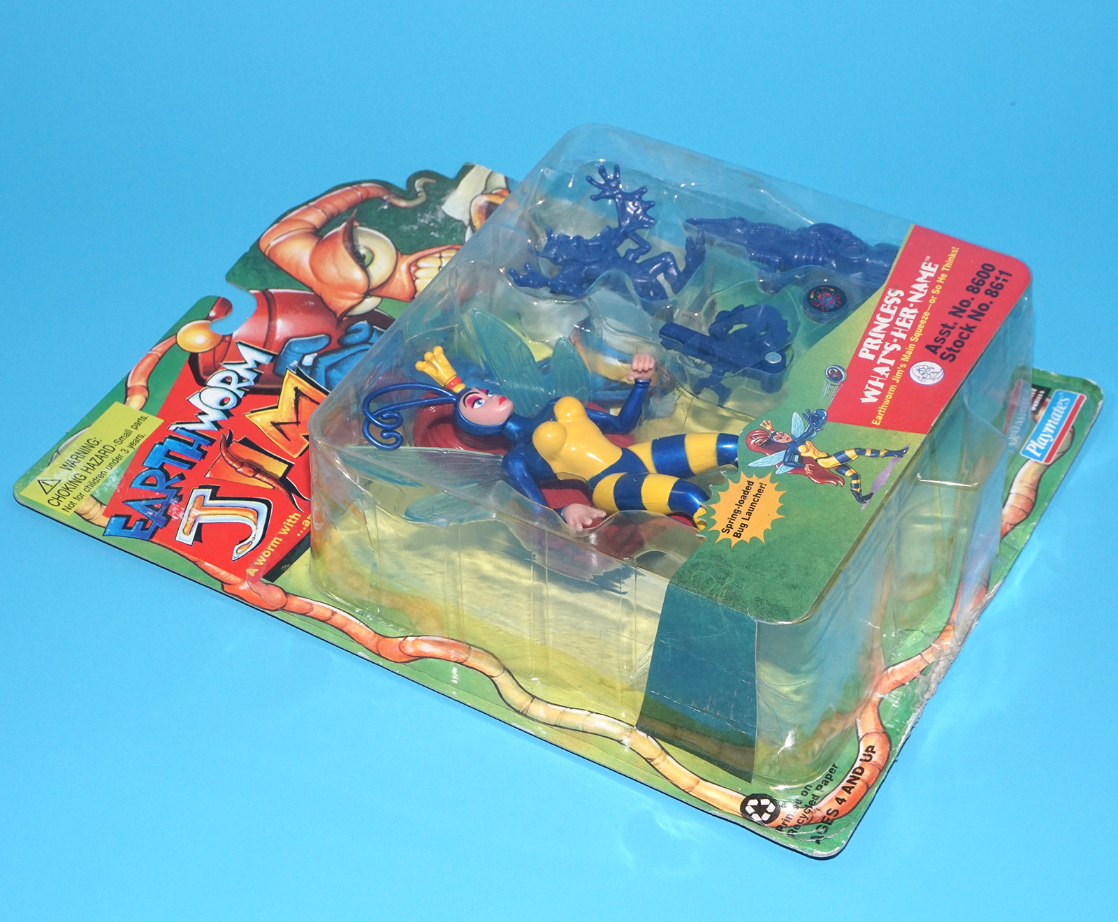 EARTHWORM JIM PRINCESS WHAT'S-HER-NAME MOC MOSC US CARD 1994 PLAYMATES - Image 3