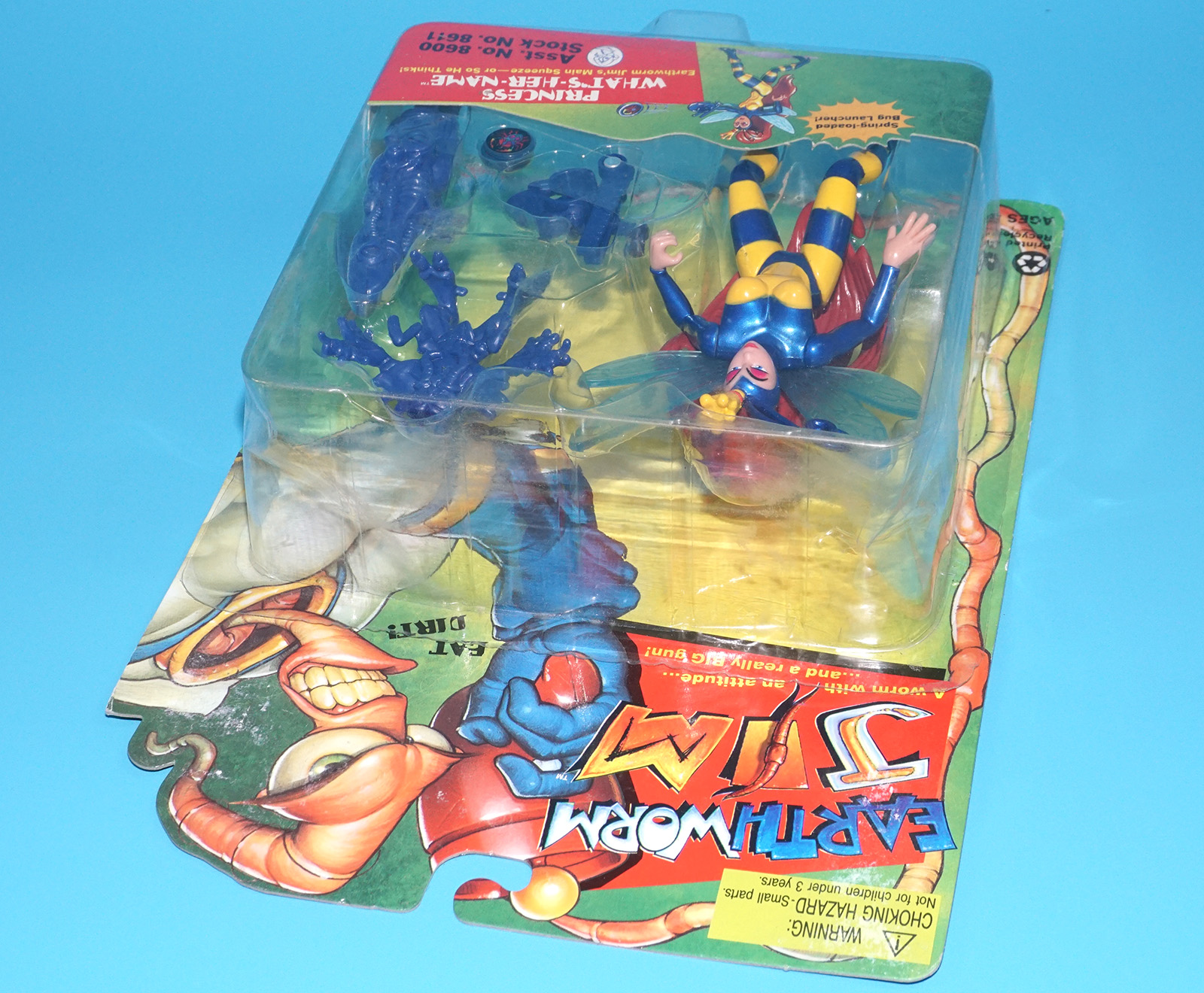 EARTHWORM JIM PRINCESS WHAT'S-HER-NAME MOC MOSC US CARD 1994 PLAYMATES - Image 4