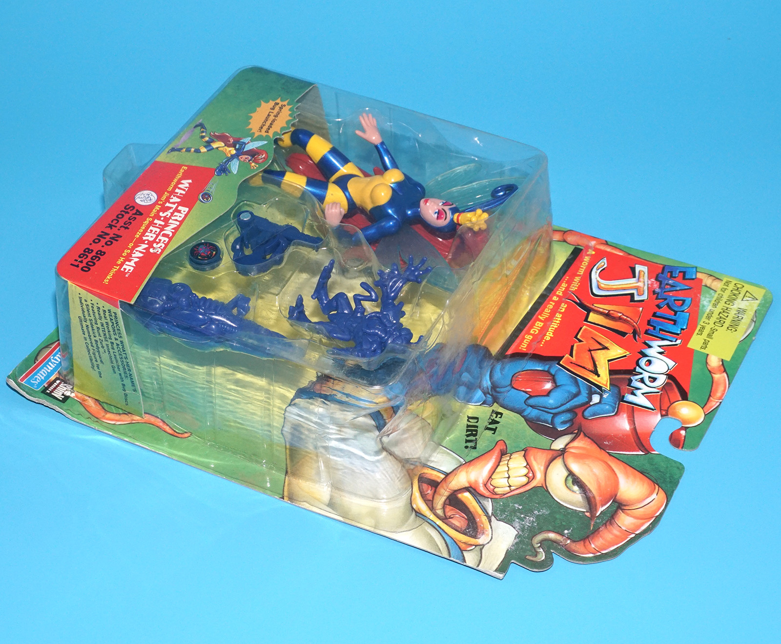 EARTHWORM JIM PRINCESS WHAT'S-HER-NAME MOC MOSC US CARD 1994 PLAYMATES - Image 5