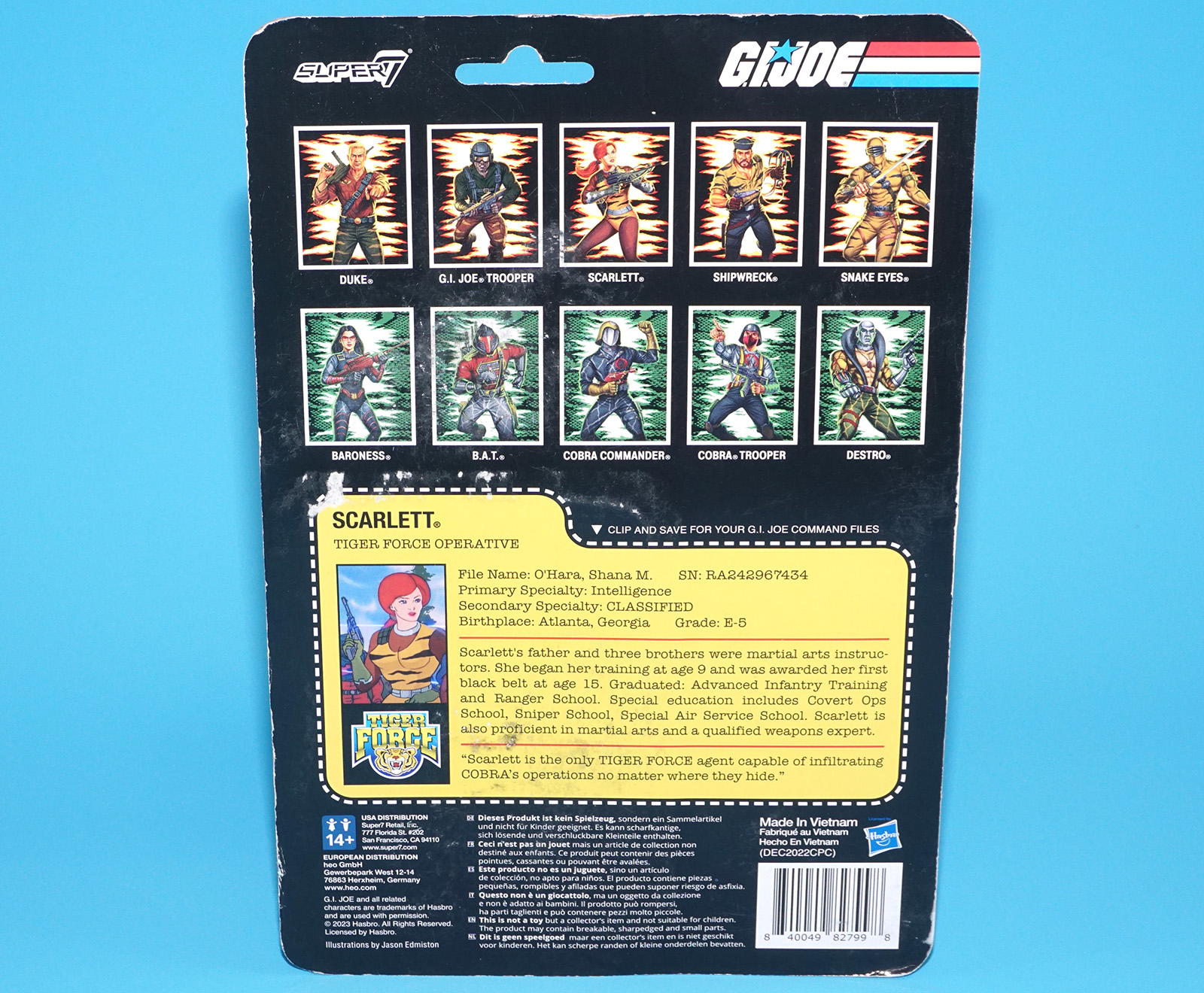2023 GI JOE REACTION FIGURES TIGER FORCE SCARLETT MOC MOSC SUPER7 - Image 6