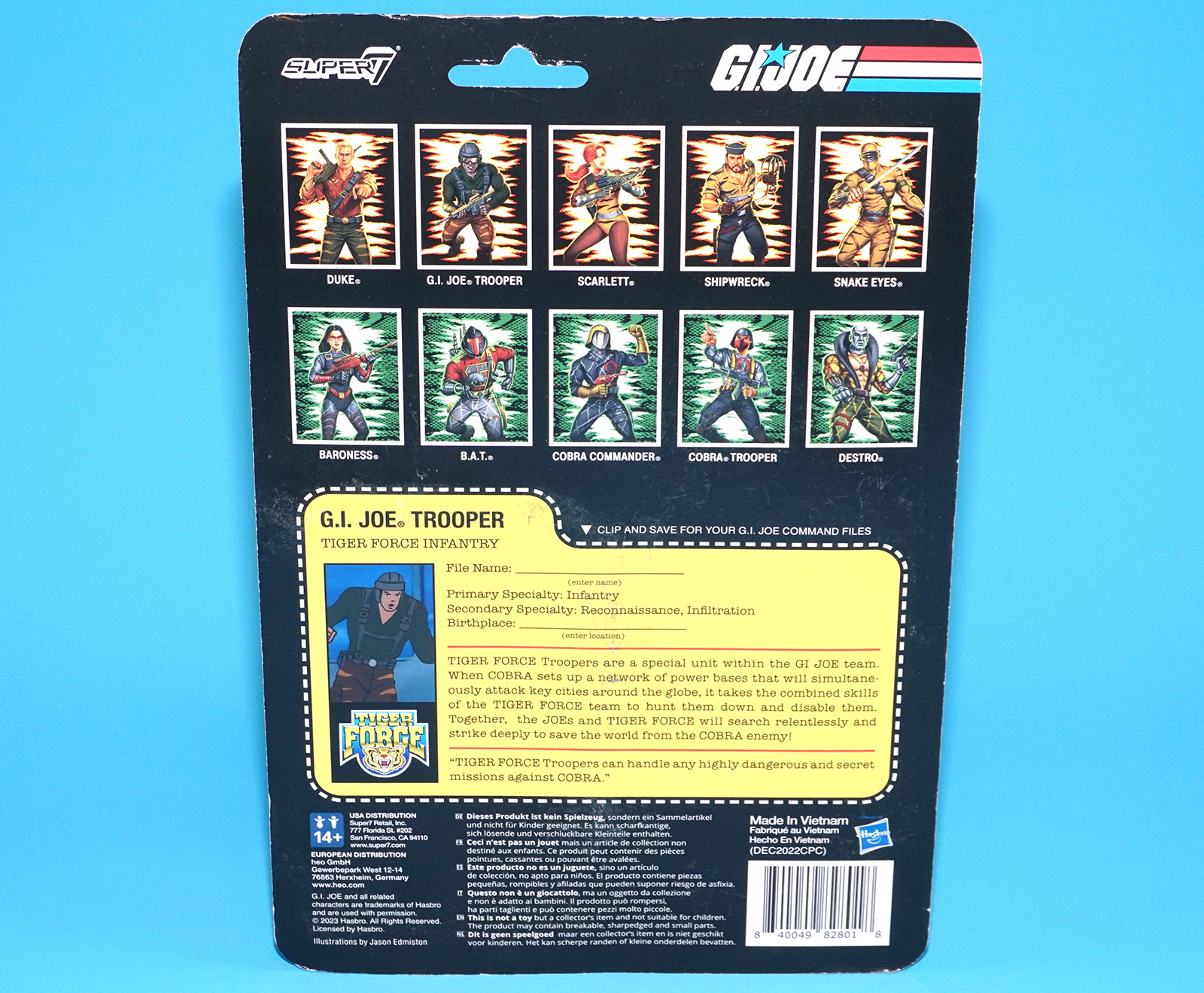 2023 GI JOE REACTION FIGURES TIGER FORCE G.I. JOE TROOPER MOC MOSC SUPER7 - Image 5