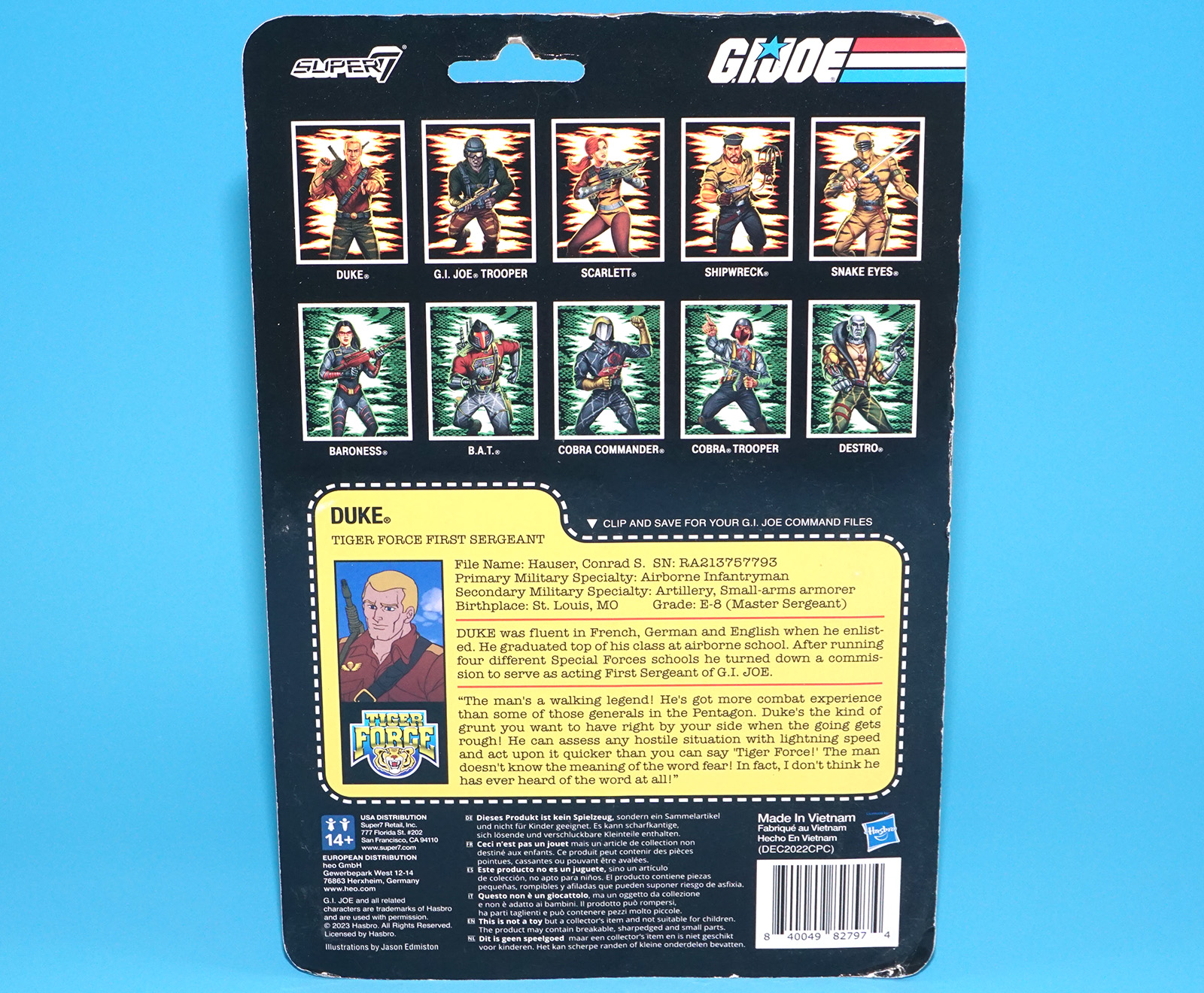 2023 GI JOE REACTION FIGURES TIGER FORCE DUKE MOC MOSC SUPER7 - Image 5