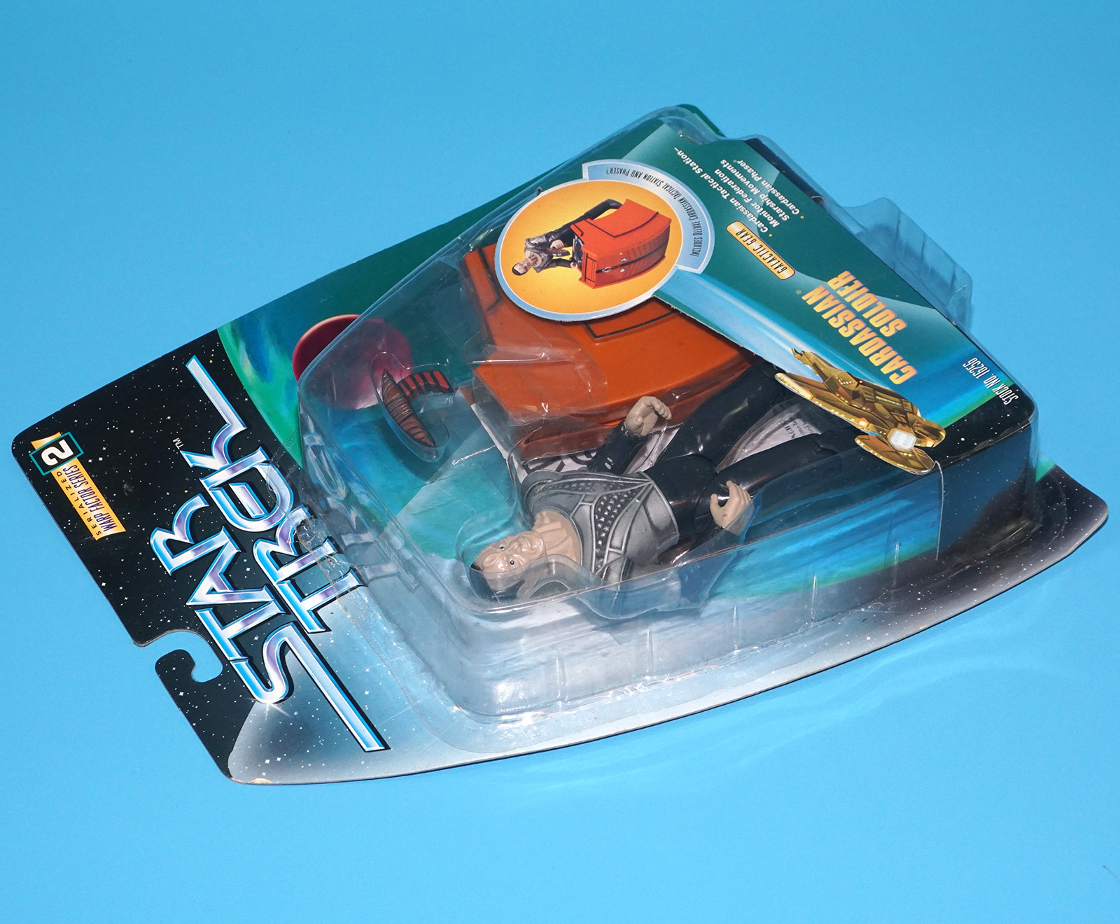 STAR TREK WARP FACTOR SERIES 2 CARDASSIAN SOLDIER GALACTIC GEAR MOC MOSC US CARD 1998 PLAYMATES - Image 3