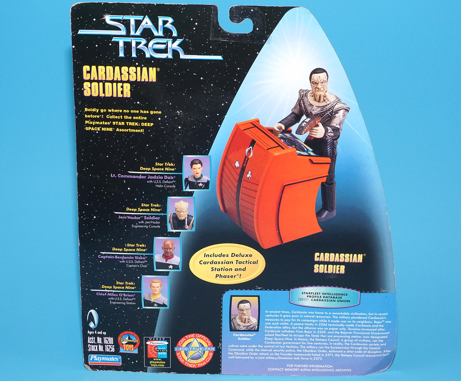 STAR TREK WARP FACTOR SERIES 2 CARDASSIAN SOLDIER GALACTIC GEAR MOC MOSC US CARD 1998 PLAYMATES - Image 6