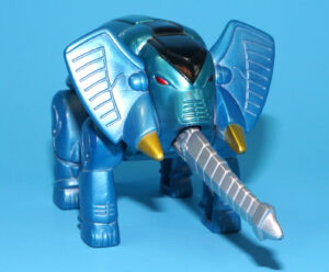 MMPR POWER RANGERS WILD FORCE 5″ MEGAZORD ELEPHANTZORD SWORD & SHIELD 2002 BANDAI