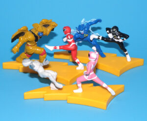 MMPR POWER RANGERS CAKE TOPPER FIGHTING RANGERS LOT 1995 BANDAI SABAN