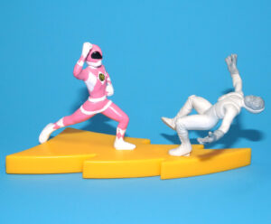 MMPR POWER RANGERS CAKE TOPPER FIGHTING RANGERS LOT 1995 BANDAI SABAN