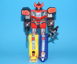 MMPR POWER RANGERS DINOZORD 8″ MEGAZORD NEAR COMPLETE 1993 BANDAI
