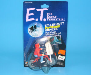 E.T. THE EXTRA-TERRESTRIAL E.T. & ELLIOT POWERED BICYCLE MOC US CARD 1982 LJN TOYS READ