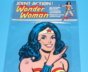 JOINT ACTION! CARDBOARD POSEABLE WALL HANGER TOY WONDER WOMAN 1977 OUR WAY STUDIOS DC COMICS