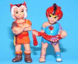 THUNDERCATS PVC MINI FIGURE WILYKAT & WILYKIT 1985 KIDWORKS LJN TOYS HTF