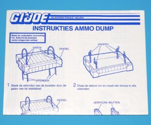 1985 GI JOE AMMO DUMP UNIT SPARE BLUEPRINT INSTRUCTIONS NL DUTCH HASBRO