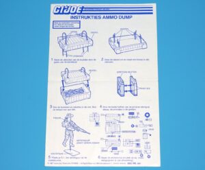 1985 GI JOE AMMO DUMP UNIT SPARE BLUEPRINT INSTRUCTIONS NL DUTCH HASBRO