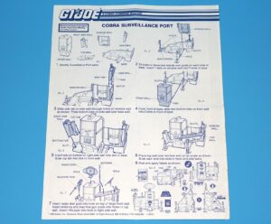 1986 GI JOE COBRA SURVEILLANCE PORT SPARE BLUEPRINT INSTRUCTIONS US USA HASBRO
