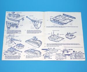 1985 GI JOE MAULER M.B.T. TANK SPARE BLUEPRINT INSTRUCTIONS US USA HASBRO