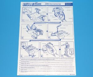 1987 GI JOE COBRA WOLF SPARE BLUEPRINT INSTRUCTIONS NL DUTCH HASBRO