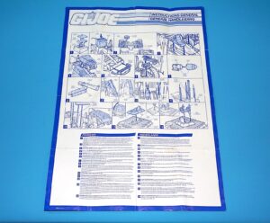 1990 GI JOE THE GENERAL SPARE BLUEPRINT INSTRUCTIONS EURO US USA HASBRO
