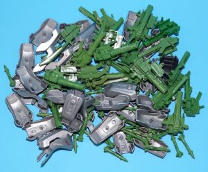 1985 GI JOE PARTS BARGAIN LOT SILVER MIRAGE ACCESSORIES BACKPACK CANNON MISSILES HASBRO