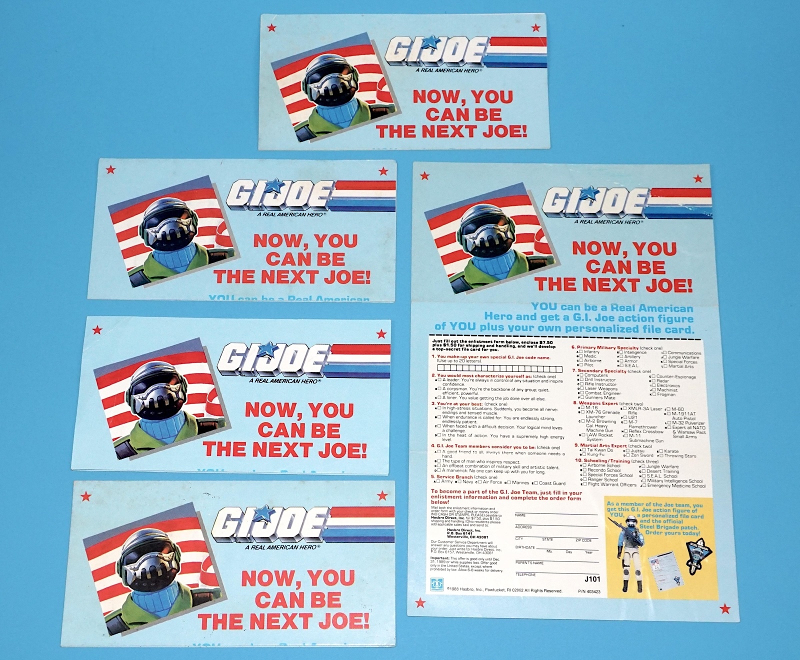1984-1990 GI JOE PAPERWORK JOB LOT MANUALS INSTRUCTIONS CATALOGS ORDER FORMS HASBRO - Image 6