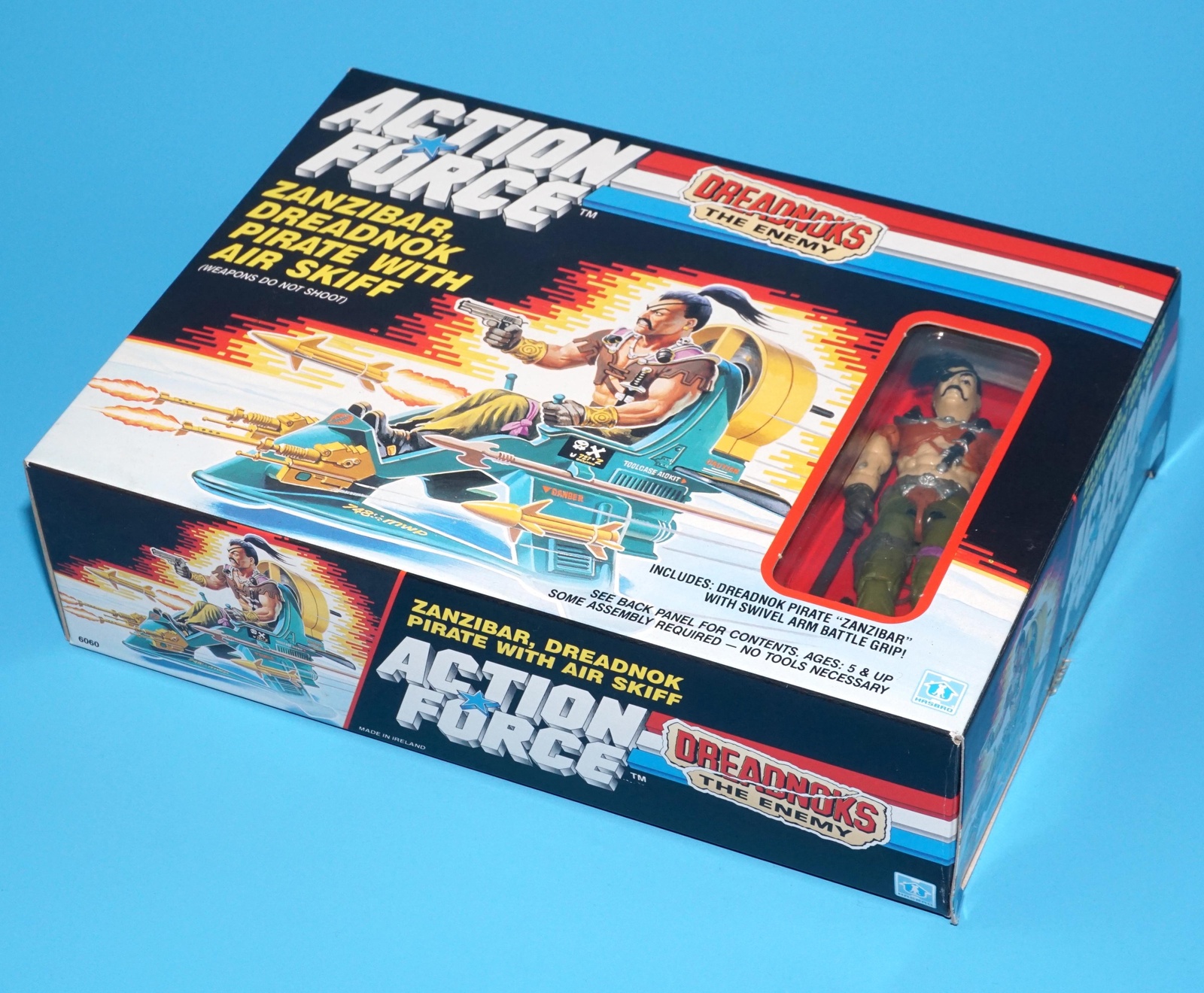 1987 GI JOE DREADNOK AIR SKIFF & ZANZIBAR v1 COMPLETE BOXED UK ACTION FORCE BOX EURO HASBRO - Image 4