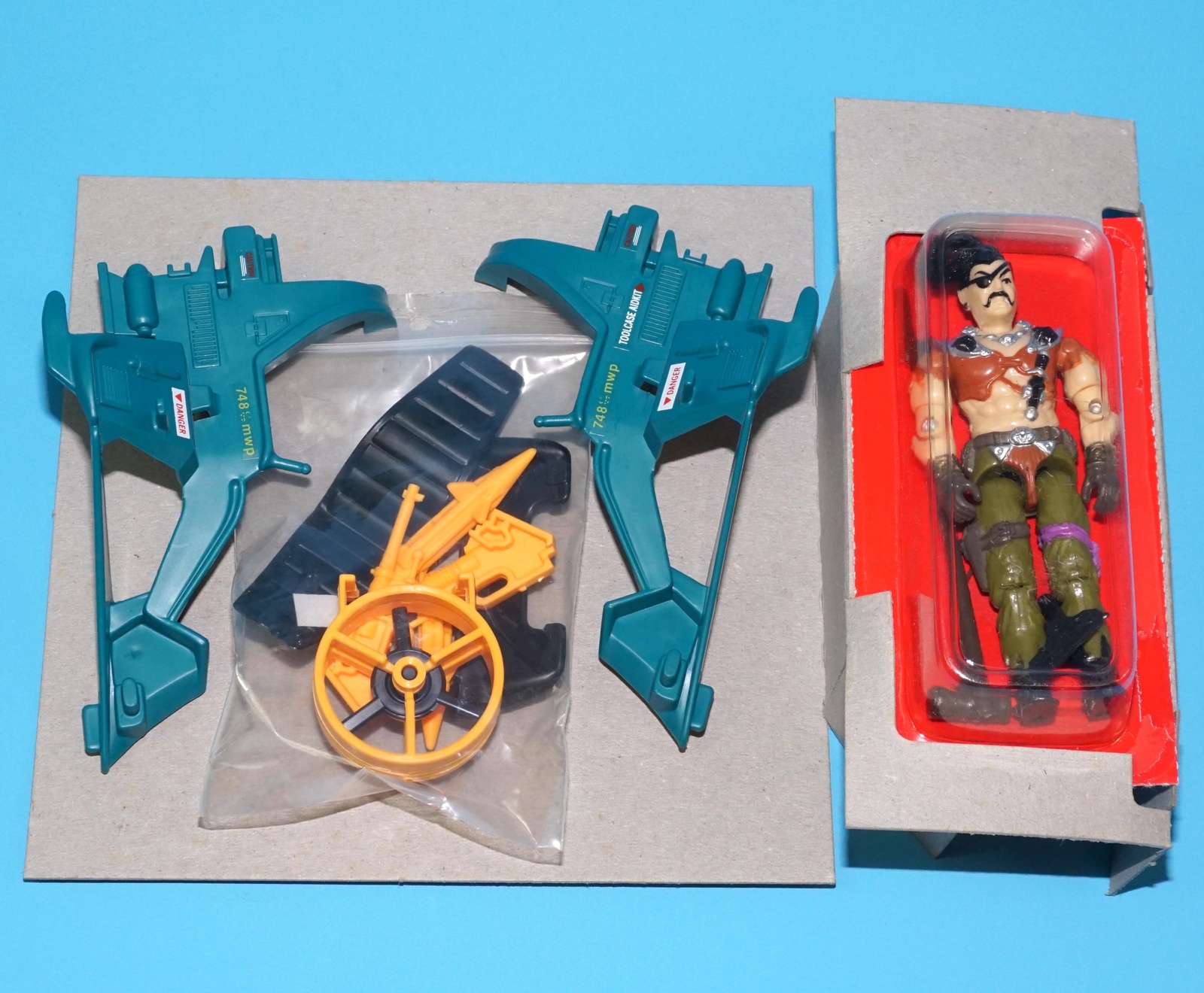 1987 GI JOE DREADNOK AIR SKIFF & ZANZIBAR v1 COMPLETE BOXED UK ACTION FORCE BOX EURO HASBRO - Image 11