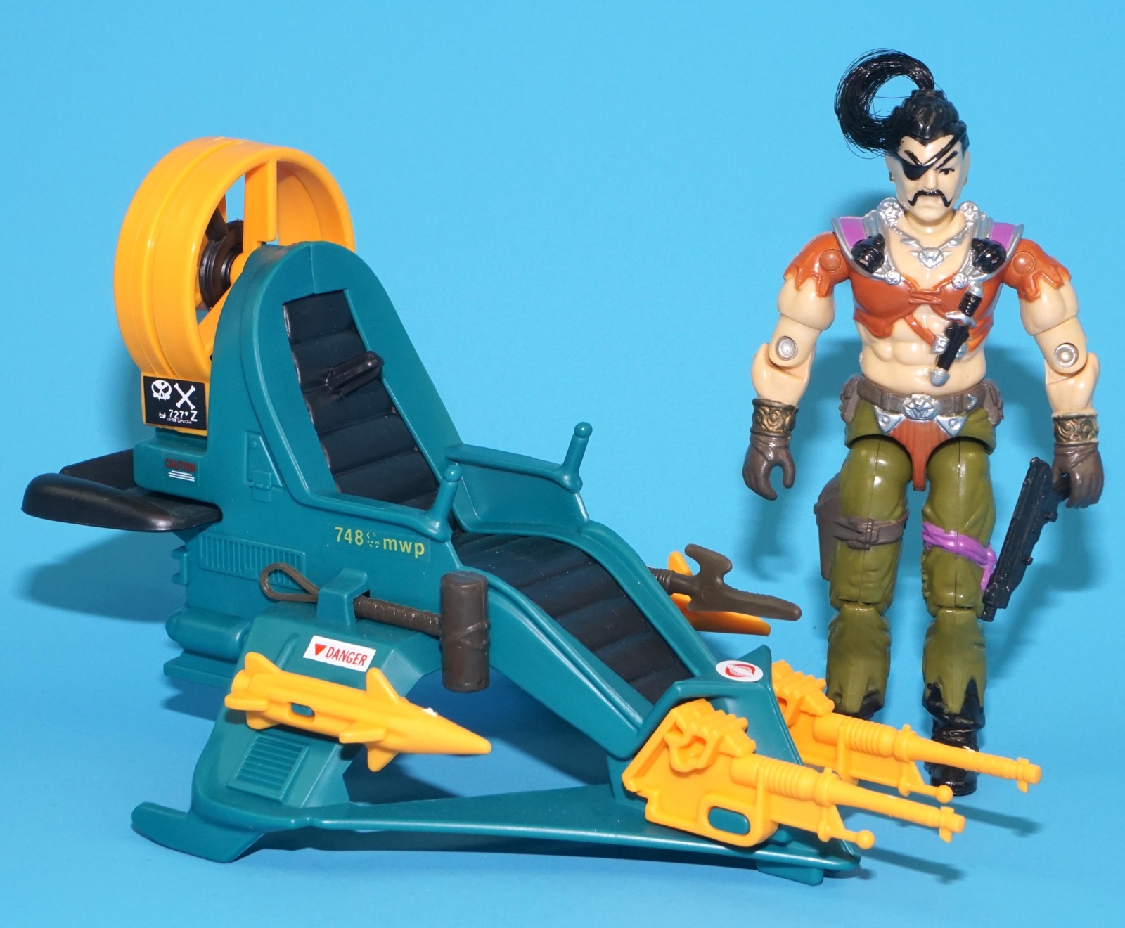 1987 GI JOE DREADNOK AIR SKIFF & ZANZIBAR v1 COMPLETE BOXED UK ACTION FORCE BOX EURO HASBRO - Image 14
