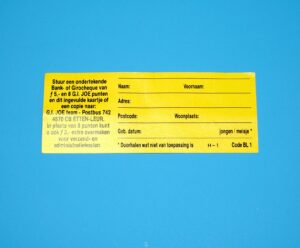 1985 GI JOE LEAFLET FREE HOODED COBRA COMMANDER v2 ORDER FORM NL DUTCH HASBRO HTF