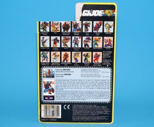 1993 GI JOE ROADBLOCK v5 CARDBACK UNCUT FILECARD NL FR BENELUX HASBRO