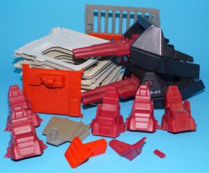 1986 GI JOE PARTS BARGAIN LOT TERROR DROME GUN TURRETS SEATS WALLS HASBRO READ