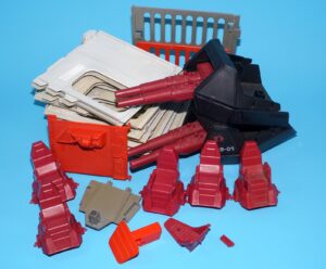 1986 GI JOE PARTS BARGAIN LOT TERROR DROME GUN TURRETS SEATS WALLS HASBRO READ