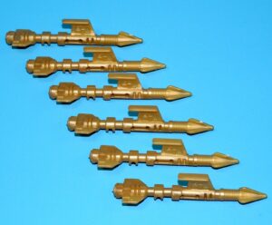 1988 GI JOE D.E.M.O.N. DEMON ORIGINAL SPARE PART MISSILE SET (6) HASBRO