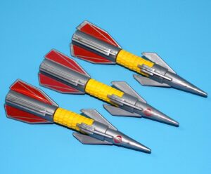 1988 GI JOE COBRA IMP ORIGINAL SPARE PART MISSILE ROCKET SET (3) HASBRO