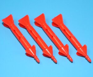 1989 GI JOE DEVASTATOR ORIGINAL SPARE PART MISSILE SET (4) EURO HASBRO
