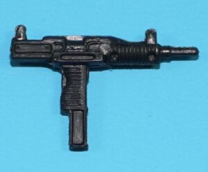 1983 GI JOE ACTION FORCE RED SHADOWS BARON IRONBLOOD ORIGINAL SPARE PART GUN SOLID BLACK SNAKE EYES UZI GUN PALITOY