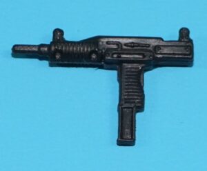 1983 GI JOE ACTION FORCE RED SHADOWS BARON IRONBLOOD ORIGINAL SPARE PART GUN SOLID BLACK SNAKE EYES UZI GUN PALITOY