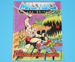 MOTU HE-MAN MASTERS OF THE UNIVERSE MINI COMIC DOUBLE-EDGED SWORD TAIWAN 1983 MATTEL