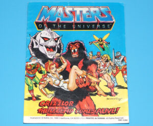 MOTU HE-MAN MASTERS OF THE UNIVERSE MINI COMIC GRIZZLOR LEGEND TAIWAN 1984 MATTEL