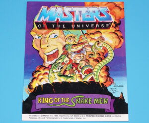 MOTU HE-MAN MASTERS OF THE UNIVERSE MINI COMIC KING SNAKE MEN HONG KONG 1985 MATTEL