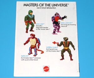 MOTU HE-MAN MASTERS OF THE UNIVERSE MINI COMIC KING SNAKE MEN MALAYSIA 1985 MATTEL