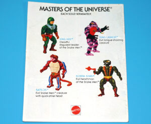MOTU HE-MAN MASTERS OF THE UNIVERSE MINI COMIC KING SNAKE MEN TAIWAN 1985 MATTEL