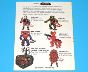 MOTU HE-MAN MASTERS OF THE UNIVERSE MINI COMIC MANTENNA MENACE EVIL HORDE USA 1984 MATTEL