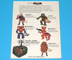 MOTU HE-MAN MASTERS OF THE UNIVERSE MINI COMIC MANTENNA MENACE EVIL HORDE USA 1984 MATTEL