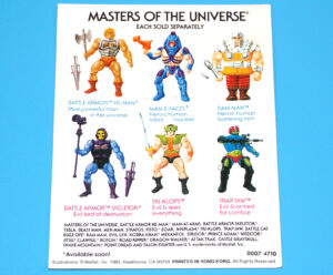 MOTU HE-MAN MASTERS OF THE UNIVERSE MINI COMIC SECRET LIQUID OF LIFE HONG KONG 1983 MATTEL