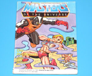 MOTU HE-MAN MASTERS OF THE UNIVERSE MINI COMIC STENCH OF EVIL EN FR MALAYSIA 1984 MATTEL